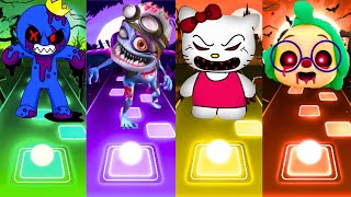 Rainbow Friends Exe Vs Crazy Frog Exe Vs Hello Kitty Exe Vs Hogi Exe  Tiles Hop EDM Rush [upl. by Liahcim]