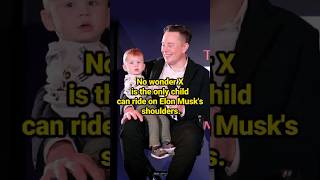 No wonder X is the only child can ride on Elon Musks shoulders celebrity ElonMusk [upl. by Roseanne101]