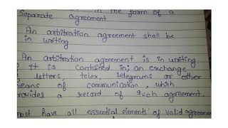 ARBITRATION AGREEMENT  ESSENTIAL AND KINDS OF ARBITRATION AGREEMENT NOTES PART2 [upl. by Masuh131]