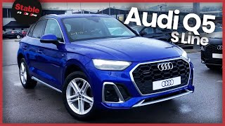 The New Audi Q5 S Line  40 TDI Quattro in Ultra Blue 🔵 [upl. by Assilak]