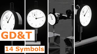 GDampT 14 symbols Tolerance with example  dial gauge assembly and all GDampT MEASUREMENTS [upl. by Giardap]