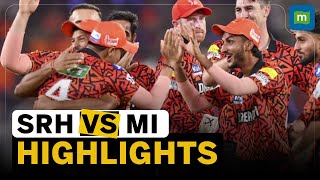 IPL 2024 Match Highlights  SRH Outmuscle Mumbai Indians  Breaks Record For Highest IPL Total [upl. by Qulllon]