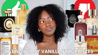 RATING All Of My VANILLA FRAGRANCES  would I buy them again top vanilla perfumes ranked [upl. by Boatwright]