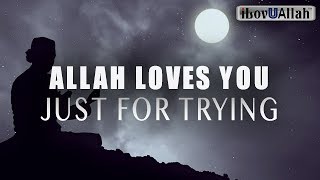 ALLAH LOVES YOU JUST FOR TRYING [upl. by Gnilhsa219]