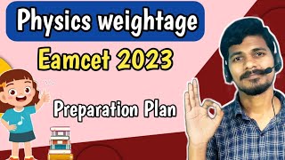 TSAP Eamcet 2023  Physics chapter Wise weightage for engineering and agriculture preparation plan [upl. by Skees]