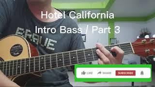 Hotel CaliforniaEagles Part 3 Bass Intro Tutorial [upl. by Flory]