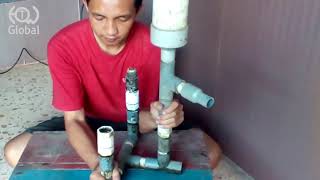 How to make Free Energy Water Pump from PVC Material [upl. by Leima810]