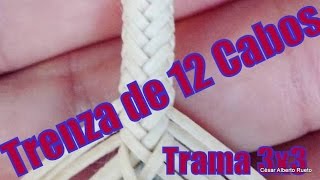 Trenza de 12 Trama 3x3 quotEl Rincón del Sogueroquot [upl. by Norred]