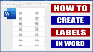 How to make labels in Word  Microsoft Word tutorial [upl. by Server]