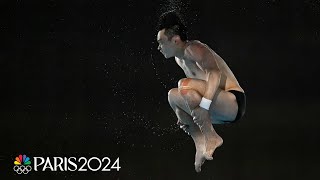 China completes diving gold medal sweep in Paris as Cao Yuan tops mens 10m platform  NBC Sports [upl. by Sandon]