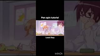 Pen spinning tutorial 🤩Infinity penspinning anime pentrick drawing bts art virelshorts 1m [upl. by Fawn]