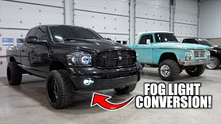 Dodge Ram Fog Light Conversion The OEM Way Custom Lighting amp Dark Tint EVERYWHERE [upl. by Bonacci]