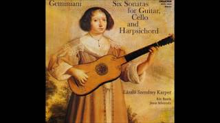 Geminiani  Sonata no 2 in C minor for Guitar Cello and Harpsichord [upl. by Eelidnarb]