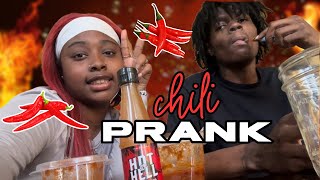 Putting the world’s hottest hot sauce on my crush food🥵😳Hilarious [upl. by Charis]