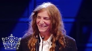 Patti Smith receiving the Polar Music Prize [upl. by Acinat]