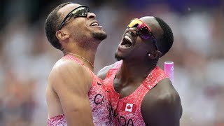 Justin Trudeau claps back at US sprinter after Canada scores gold in Olympics 4x100metre relay [upl. by Laenahtan]