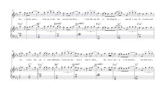 Easy Piano  Million Years Ago  Adele Sheet Music Chords and Vocals [upl. by Standush]