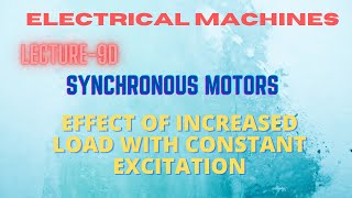 Electrical Machines  Lecture  9D  Synchronous Motor  Increased Load With Constant Excitation [upl. by Tucky]