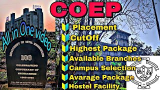 🔰COEP  CUT OFF PlacementPackage and other important things about College of engineering pune [upl. by Ariamo]