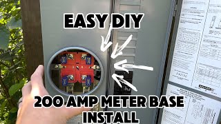 EASY DIY 200 amp METER BASE install [upl. by Patsis]