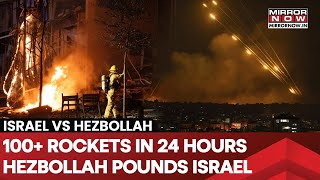 Hezbollah Fires 100 Rockets At Israel  2 Attacks IN 24 Hrs  Tel Aviv Herzliya Struck  Watch [upl. by Ruosnam]