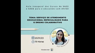 TEMA SERVIÇO DE ATENDIMENTO EDUCACIONAL ESPECIALIZADO PARA ENSINO COLABORATIVO [upl. by Egag]