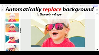 Automatically Change Backgrounds in Photoshop Elements Web Beta [upl. by Nniroc161]