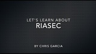 Lets Learn About RIASEC [upl. by Weikert]