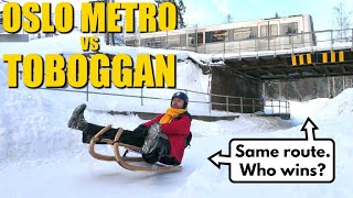 Can You Beat The Oslo Metro On A Toboggan [upl. by Alaikim465]