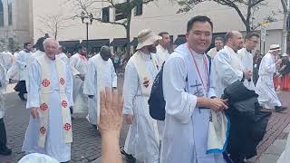 National Eucharistic Congress Procession Downtown Indianapolis [upl. by Ha870]