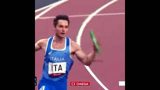 4X100 RELAY STAFFETTA TOKYO 2020 TELECRONACA INGLESE NEVER CELEBRATE TOO EARLY ITS COMING ROME [upl. by Juli649]