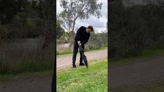 Professional Golfer hits ball with Umbrella ☂️ [upl. by Renruojos]