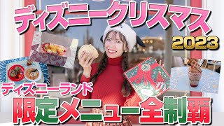 【計11品】ディズニーランドのクリスマスメニュー全制覇【2023】 [upl. by Anitsugua]