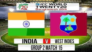 Cricket Game ICC T20 World Cup 2014 Super 8  India v West Indies Group 2 Match 15 [upl. by Devitt]