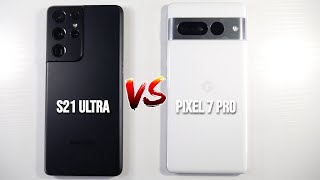 Google Pixel 7 Pro VS Samsung Galaxy S21 Ultra In 2024 Cameras Speed Test amp Display PUBG [upl. by Reteip]