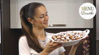 Przepis na najszybsze i najłatwiejsze mini pączki Jak zrobić pączki i się nie narobić MENU Dorotki [upl. by Mariska]