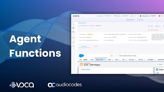 AudioCodes Voca Agent Functions [upl. by Kowtko]