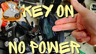 Motorcycle Wont Turn On No Power at All  Blown Main Fuse Diagnosis [upl. by Zelten]