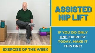 Stretch And Strengthen Your Tight Hips With The Assisted Hip Lift Exercise [upl. by Schurman177]