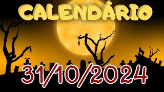 CALENDÁRIO DE 31 DE OUTUBRO DE 2024 ALUNONOTADEZ10 ensinofundamental [upl. by Poul]