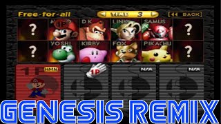 Super Smash Bros N64  Character Select Sega Genesis Remix [upl. by Danieu]