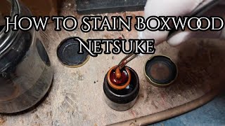 Staining Boxwood Netsuke via Chemical Oxidisation [upl. by Jaddo]