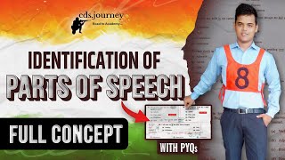 Identification of Part of Speech  Basic Concepts  PYQs for CDS 2024 English [upl. by Eneroc591]