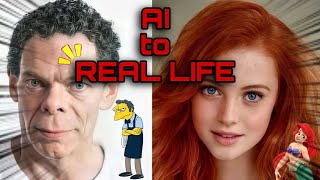 CARTOON CHARACTERS vs REAL LIFE CHARACTERS [upl. by Mitchael737]