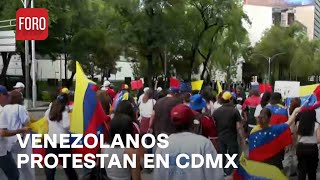 Venezolanos en México protestan en Paseo de la Reforma CDMX  Las Noticias [upl. by Tsenre]