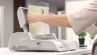 Using Fellowes Quasar 500 Manual Binding Machine [upl. by Romeyn71]