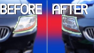 Old Headlight restoration  Do it Yourself Cheap [upl. by Gasper]