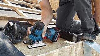 Bosch GST 18V LI S  Straight Handle Cordless Jigsaw in Action [upl. by Alper]