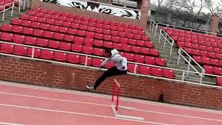 Hurdle Training  5 Step into 3 step race rhythm with RJ Montgomery [upl. by Nolyarb441]