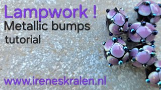 75💜💜💜Lampwork beads with Metallic Bumps [upl. by Amihc]